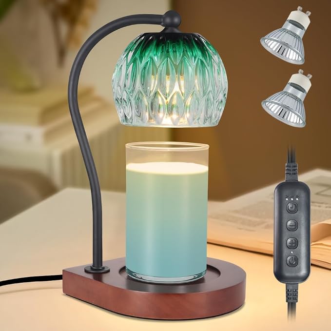 Electric Candle Warmer Lamp with Timer&Dimmable for Jar Scented Candles, product image