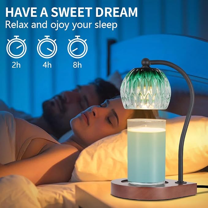 Electric Candle Warmer Lamp with Timer&Dimmable for Jar Scented Candles, alternate product view 2