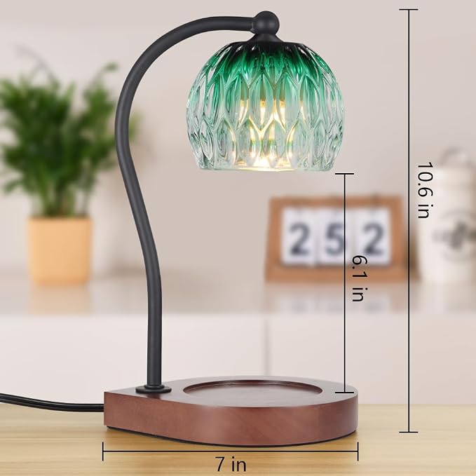 Electric Candle Warmer Lamp with Timer&Dimmable for Jar Scented Candles, alternate product view 3