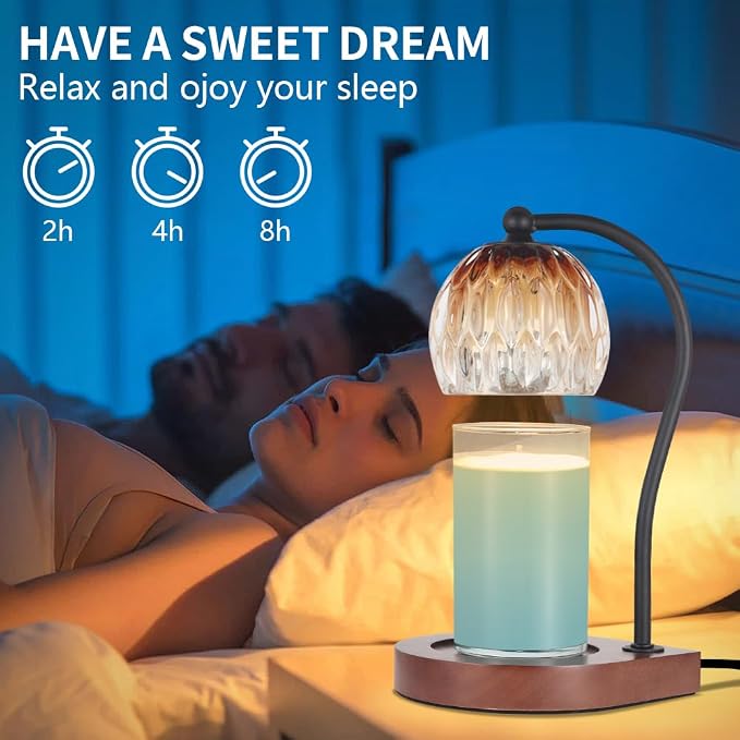 Electric Candle Warmer Lamp with Timer&Dimmable for Jar Scented Candles, alternate product view 2