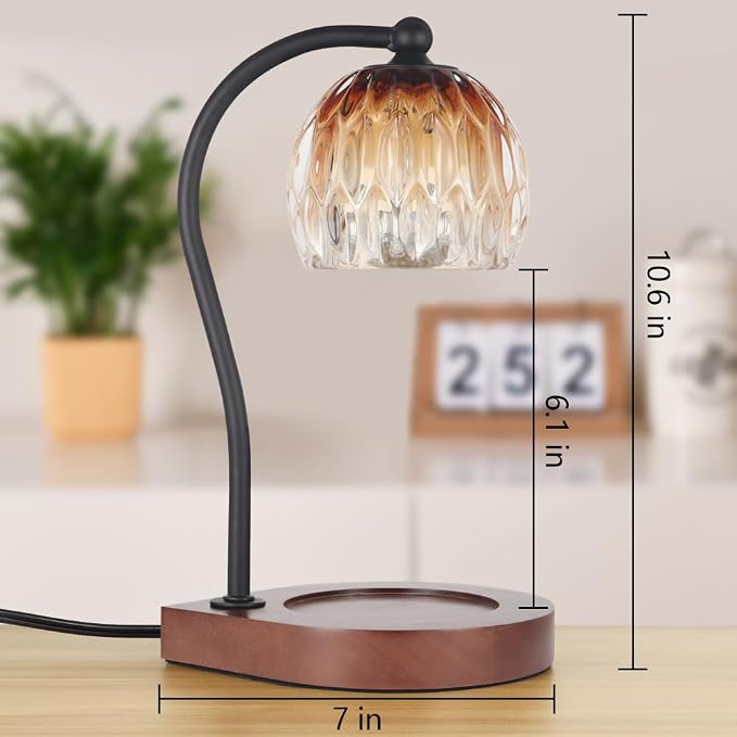 Electric Candle Warmer Lamp with Timer&Dimmable for Jar Scented Candles, alternate product view 3