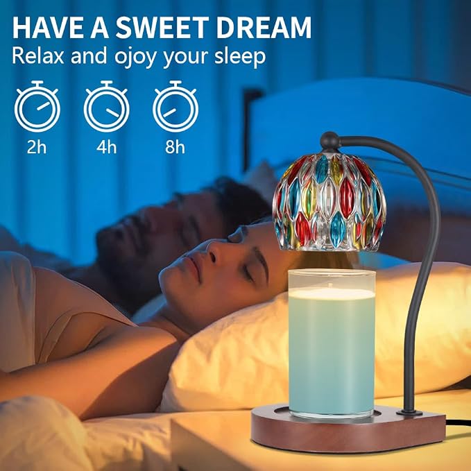 Electric Candle Warmer Lamp with Timer&Dimmable for Jar Scented Candles, alternate product view 2