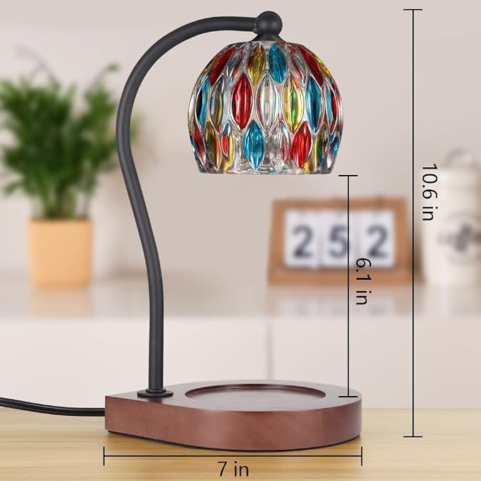 Electric Candle Warmer Lamp with Timer&Dimmable for Jar Scented Candles, alternate product view 3