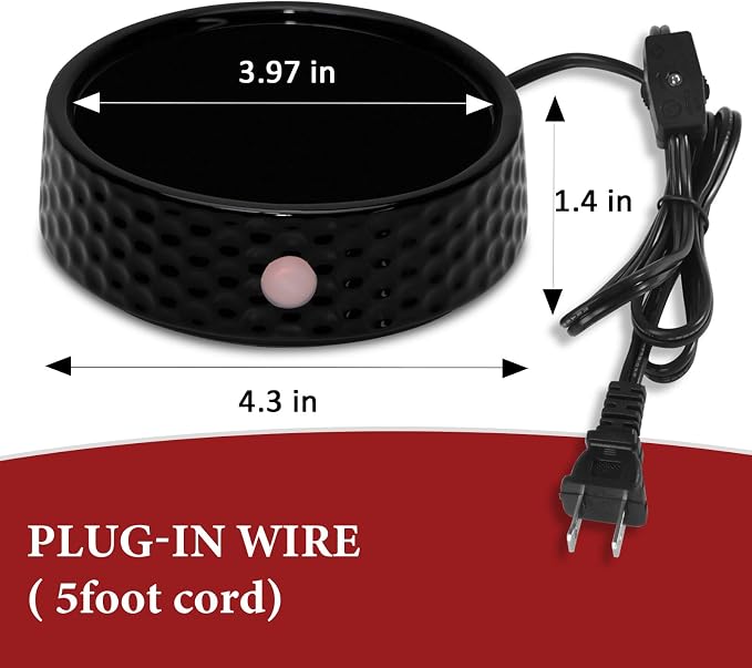 Electric Large Candle Warmer Plate - Ceramic Candle Wax Warmers for Jar Candles, Coffee Mug Warmer, Cup Warmers for Home