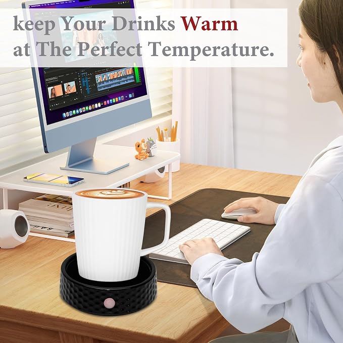 Electric Large Candle Warmer Plate - Ceramic Candle Wax Warmers for Jar Candles, Coffee Mug Warmer, Cup Warmers for Home