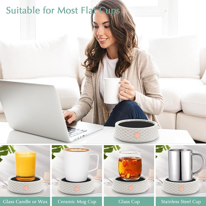 Electric Large Candle Warmer Plate - Ceramic Candle Wax Warmers Timer Adjust Fragrance Intensity Auto Shut Off for Home
