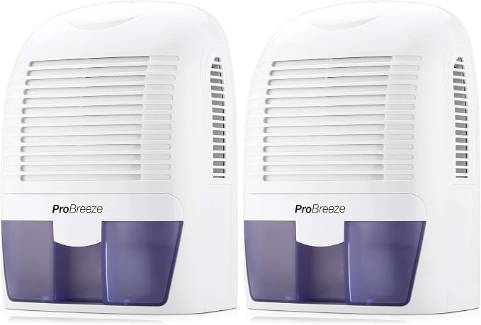 Electric Mini Dehumidifier, 2200 Cubic Feet (250 sq ft), Compact and Portable for High Humidity in Home, Kitchen, Bedroom
