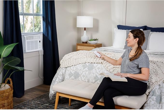 Electronic Window Air Conditioner 6000 BTU, Efficient Cooling for Smaller Areas Like Bedrooms and Guest Rooms, 6K BTU Window