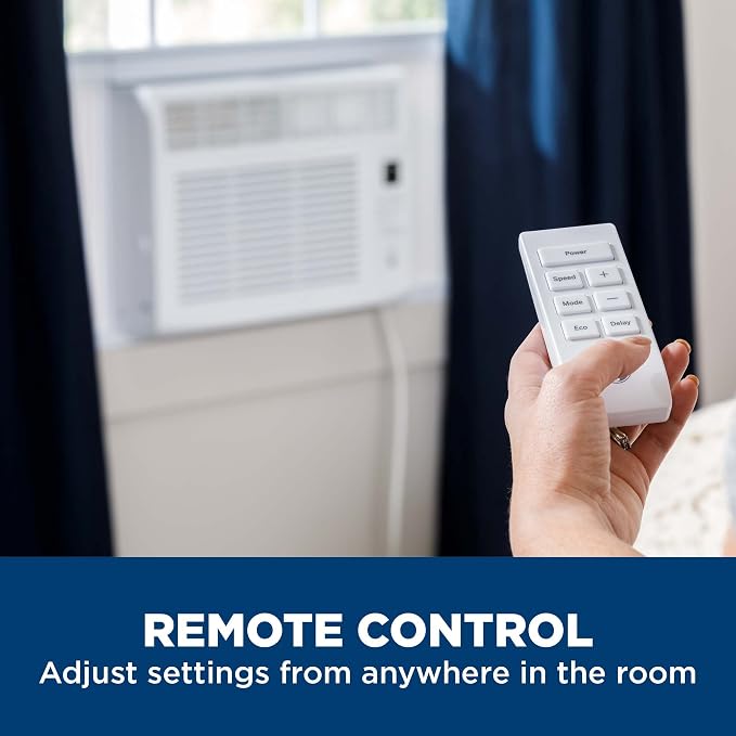 Electronic Window Air Conditioner 6000 BTU, Efficient Cooling for Smaller Areas Like Bedrooms and Guest Rooms, 6K BTU Window