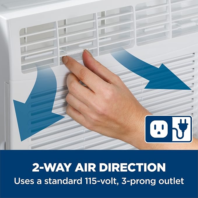 Electronic Window Air Conditioner 6000 BTU, Efficient Cooling for Smaller Areas Like Bedrooms and Guest Rooms, 6K BTU Window