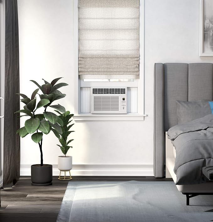 Electronic Window Air Conditioner 6000 BTU, Efficient Cooling for Smaller Areas Like Bedrooms and Guest Rooms, 6K BTU Window
