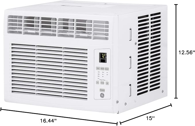 Electronic Window Air Conditioner 6000 BTU, Efficient Cooling for Smaller Areas Like Bedrooms and Guest Rooms, 6K BTU Window