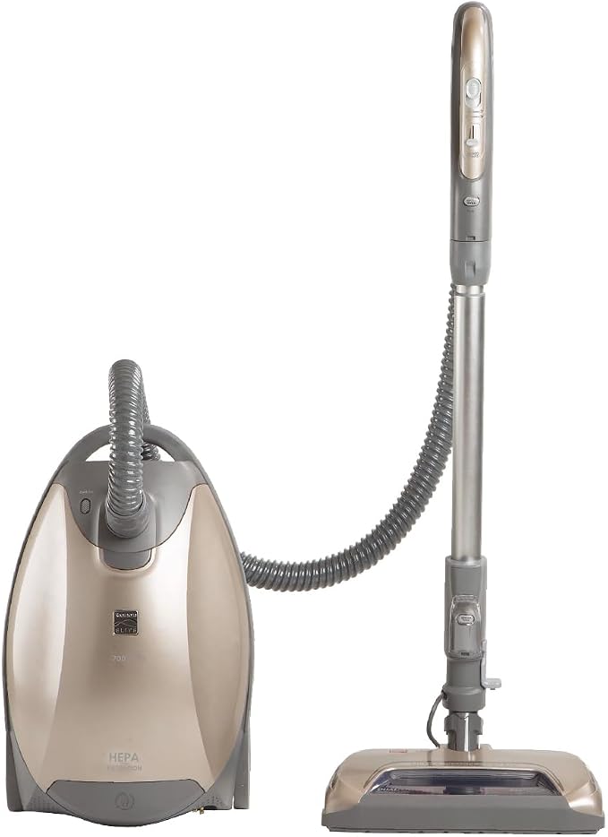 Elite 81714 Pet Friendly Ultra Plush Lightweight Bagged Canister Vacuum with Pet PowerMate, HEPA, Extended Telescoping Wand
