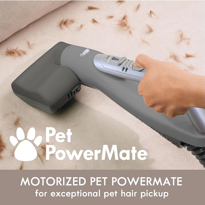 Elite 81714 Pet Friendly Ultra Plush Lightweight Bagged Canister Vacuum with Pet PowerMate, HEPA, Extended Telescoping Wand