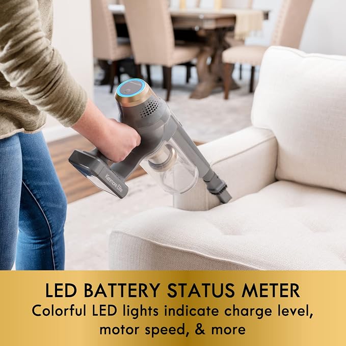 Elite DS4095.01 CSV Max Upgrade Brushless Cordless Stick Vacuum with EasyReach Wand, HEPA Filter & LED Headlight, Converts to