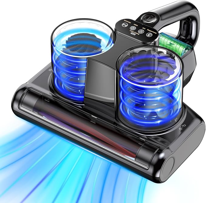 EliteClean Mattress Vacuum Cleaner Cordless Bed Vacuum with 16Kpa Suction 253.7nm UV-C Light, Ultrasonic Technology, product
