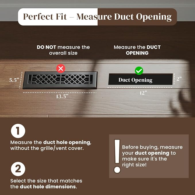 Decorative Air Vent Covers - 2x12 inch, Antique Style Design, Oil Rubbed Bronze Finish, Heavy Duty