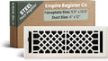 Premium Home Vent Covers - 4x12 inch, Antique Style Design, White Finish, Heavy Duty Air Flow Direction