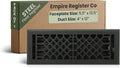 Steel Floor Register - 4x12 inch, Antique Style Design, Textured Black Finish, Heavy Duty Walkable Steel