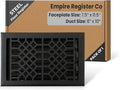 Vent Cover - 6x10 inch, Antique Style Design, Textured Black Finish, Heavy Duty Floor Vent Covers, Metal