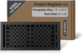 Vent Cover - 6x14 inch, Antique Style Design, Textured Black Finish, Heavy Duty Floor Vent Covers, Metal