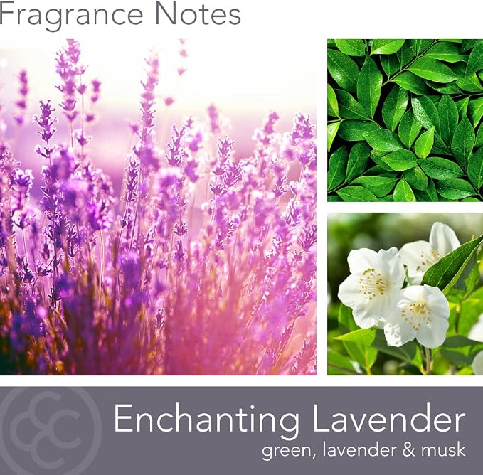 Enchanting Lavender Scented Candle, 16 oz comfort Relaxing Aromatherapy Candle, 2 Wick White Jar Soy Blend Wax, alternate