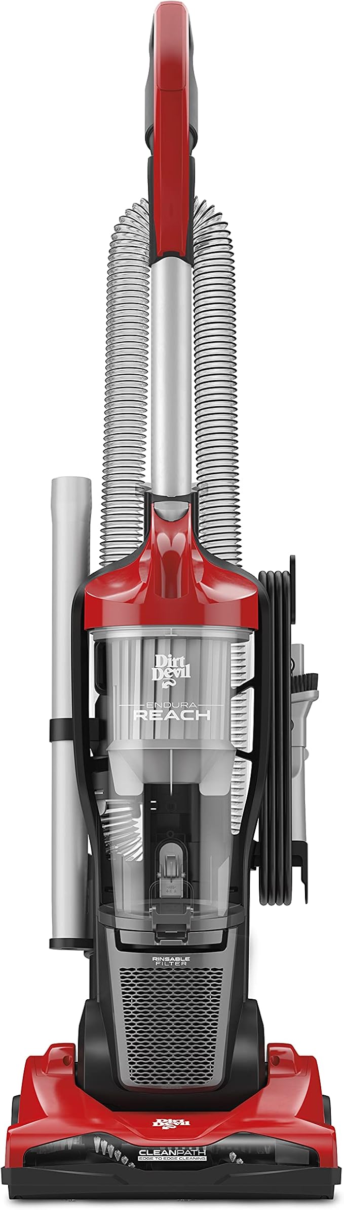 Endura Reach Upright Bagless Vacuum Cleaner for Carpet and Hard Floor, Powerful, Lightweight, Corded Vacuum Cleaners for Home
