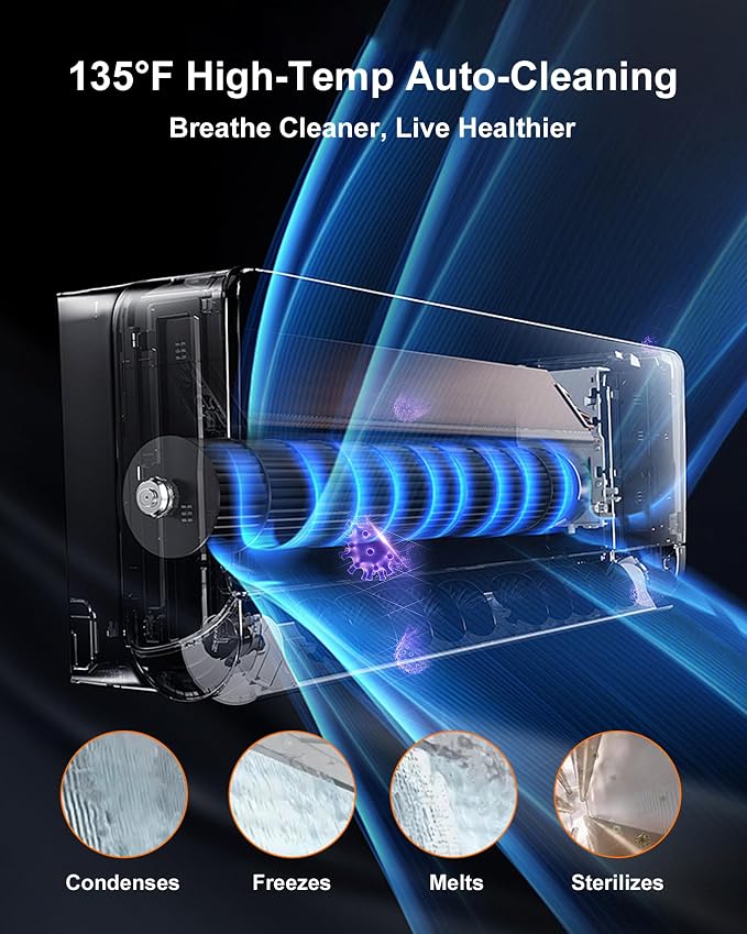Energy-Efficient 230 V Mini Split Air Conditioner Inverter Heat Pump - 18000 BTU, alternate product view 5