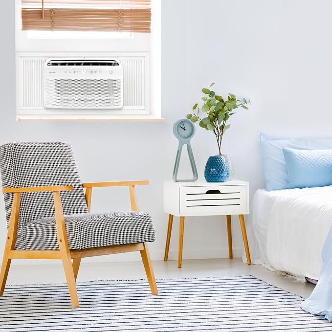 Energy Star 12,000 BTU Window Mounted Inverter Air Conditioner with Quiet, High Efficiency Operation and Remote, Window AC