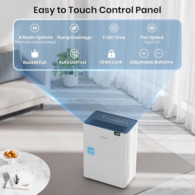 Energy Star 2025 Dehumidifier with [Replaceable Pump] for Basement – [44dB Quiet, Easy to Clean & Clog-Free], Max 75