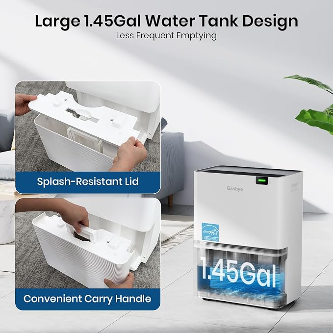 Energy Star 2025 Dehumidifier with [Replaceable Pump] for Basement – [44dB Quiet, Easy to Clean & Clog-Free], Max 75