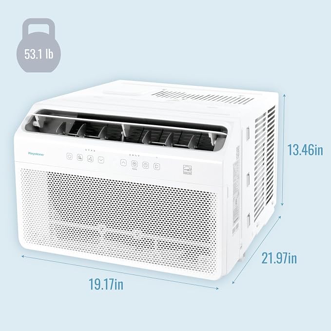 Energy Star 8,000 BTU Window Mounted Inverter Air Conditioner with Quiet, High Efficiency Operation and Remote, Window AC