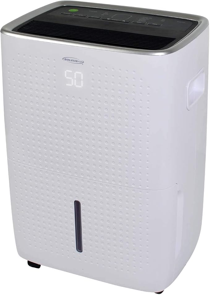Energy Star Rated 1,800 SqFt., 25 Pint Dehumidifier With Mirage Display and Tri-Pat Safety Technology (25 Pint), White