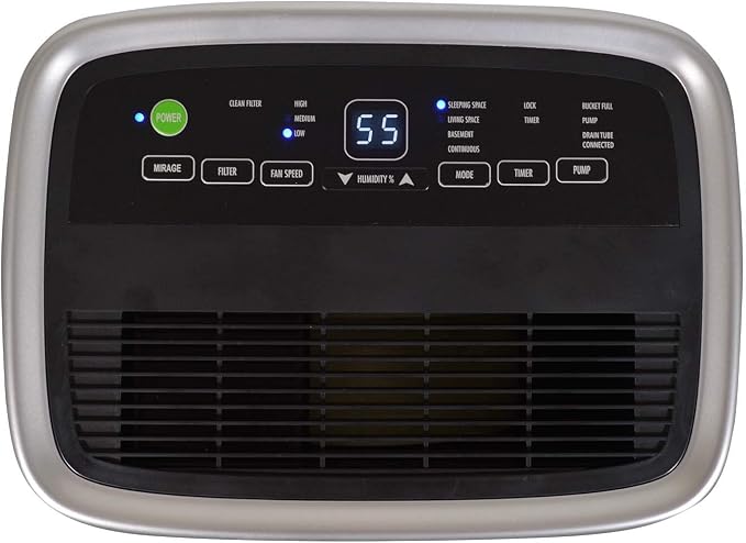 Energy Star Rated 4,500 SqFt., 50 Pint Dehumidifier With Mirage Display and Tri-Pat Safety Technology (50 Pint), alternate