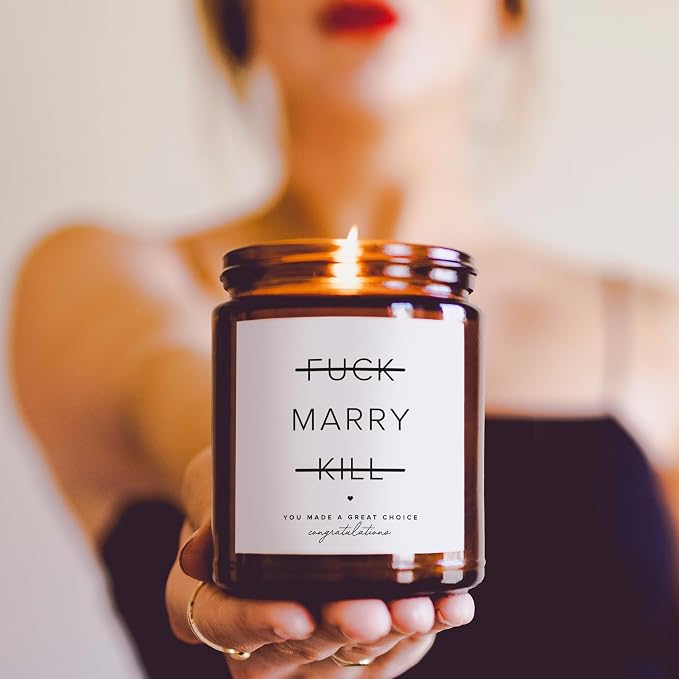 Engagement Candle, Gift for Engaged Couples | Lavender & Lemongrass Soy Wax Blend | 65-Hour Burn Time | Scented Jar for