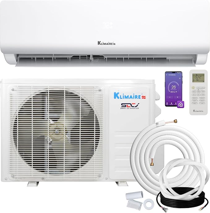 Entrada 12,000 BTU 17 SEER2 Wall Mounted Ductless Mini-Split Heat Pump Air Conditioner with 16 Ft. Installation Kit & Wall