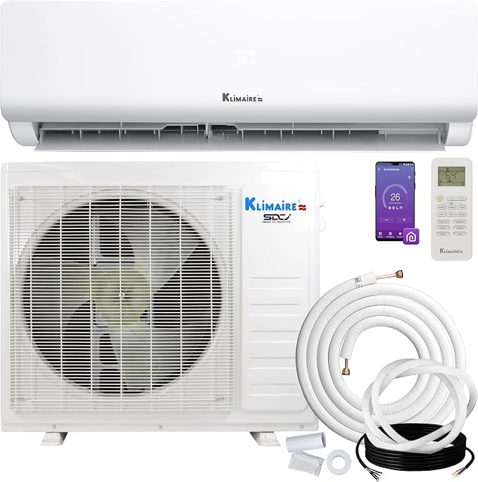 Entrada 24,000 BTU 17 SEER2 Wall Mounted Ductless Mini-Split Heat Pump Air Conditioner with 16 Ft. Installation Kit & Wall