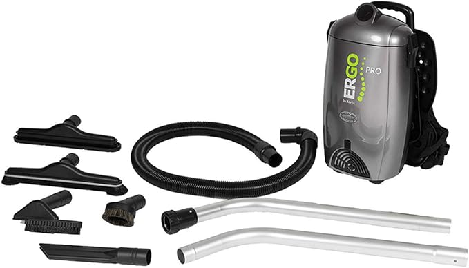Ergo Pro Backpack Vacuum Cleaner, 8-Quart HEPA Filtration, 1400W Motor, 106 CFM Suction, Lightweight & Quiet 72 dB, Includes