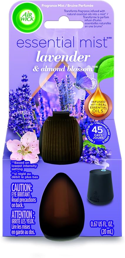 Essential Mist Refill, 1 ct, Lavender and Almond Blossom, Essential Oils Diffuser, Air Freshener, product image