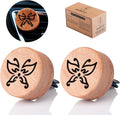 Essential Oil Car Diffuser, 2 PCS Butterfly Car Aromatherapy Wood Diffuser with Vent Clip, product image