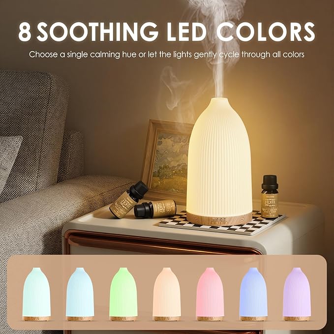 Essential Oil Diffuser, 100ml Aromatherapy Diffusers with Adjustable Mist Mode Timer Setting, alternate product view 3