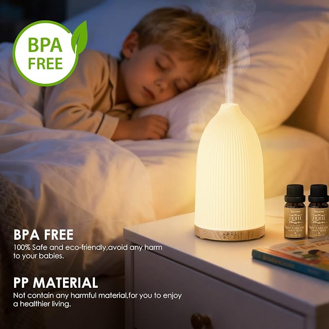Essential Oil Diffuser, 100ml Aromatherapy Diffusers with Adjustable Mist Mode Timer Setting, alternate product view 7