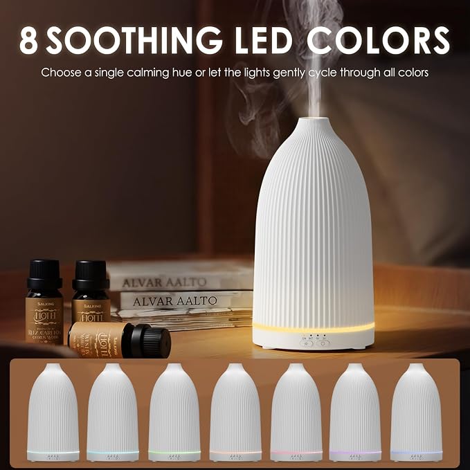 Essential Oil Diffuser, 100ml Aromatherapy Diffusers with Adjustable Mist Mode Timer Setting, alternate product view 3