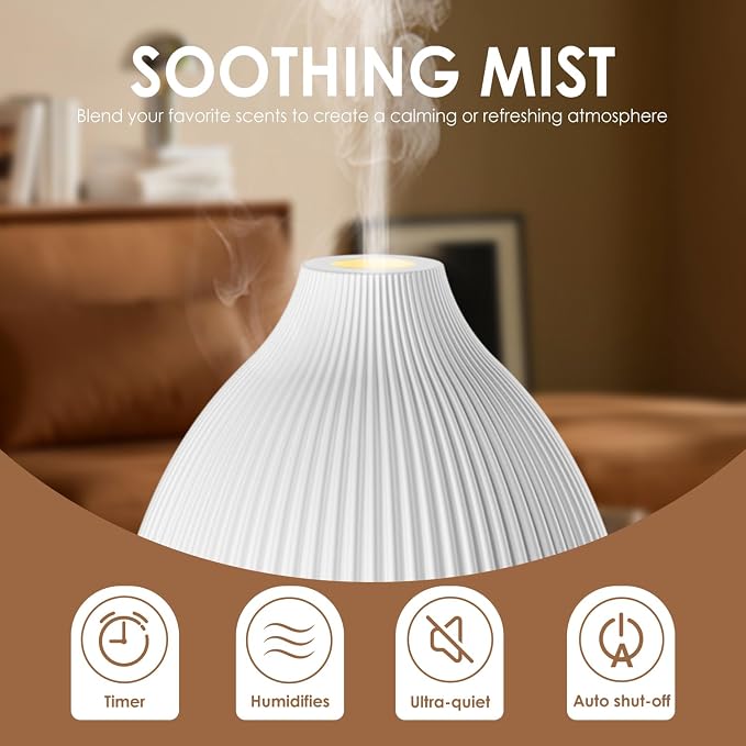 Essential Oil Diffuser, 100ml Aromatherapy Diffusers with Adjustable Mist Mode Timer Setting, alternate product view 5