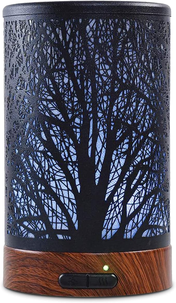 Essential Oil Diffuser 150ml Black Metal Aromatherapy Oil Diffuser Ultrasonic Cool Mist Diffuser with Auto Shut-Off