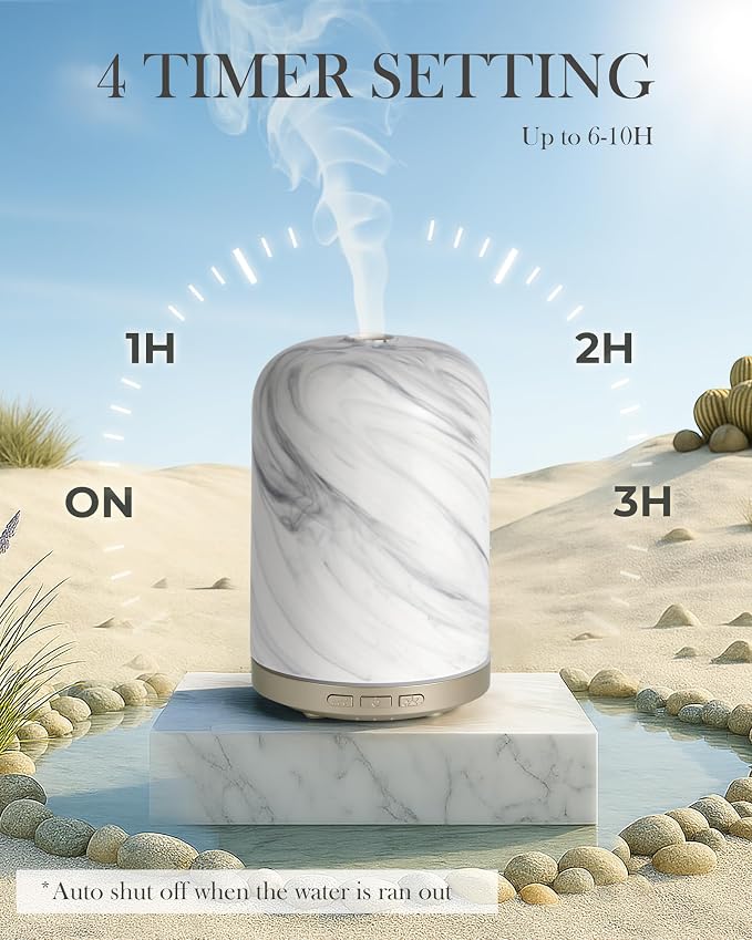 Essential Oil Diffuser – 2.4MHz Ultrasonic Aromatherapy Diffuser, everyday comfort Night Light, Timer & Auto Shut-Off