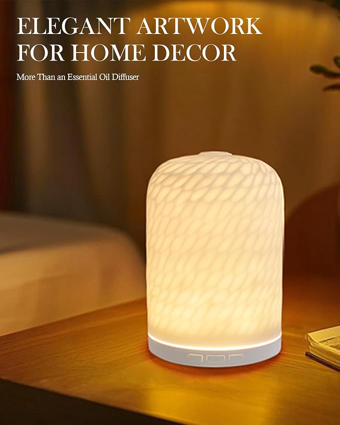 Essential Oil Diffuser – 2.4MHz Ultrasonic Aromatherapy Diffuser, everyday comfort Night Light, Timer & Auto Shut-Off
