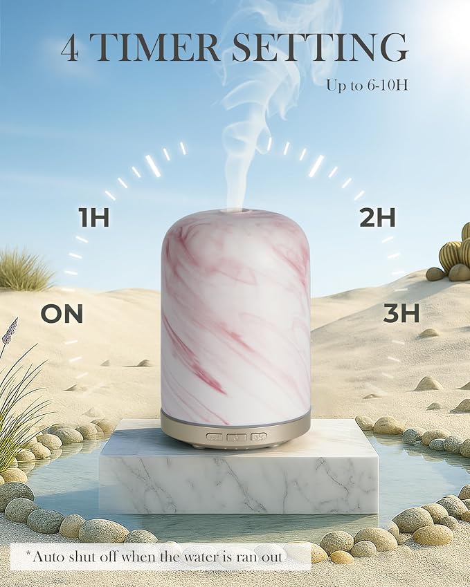 Essential Oil Diffuser – 2.4MHz Ultrasonic Aromatherapy Diffuser, everyday comfort Night Light, Timer & Auto Shut-Off
