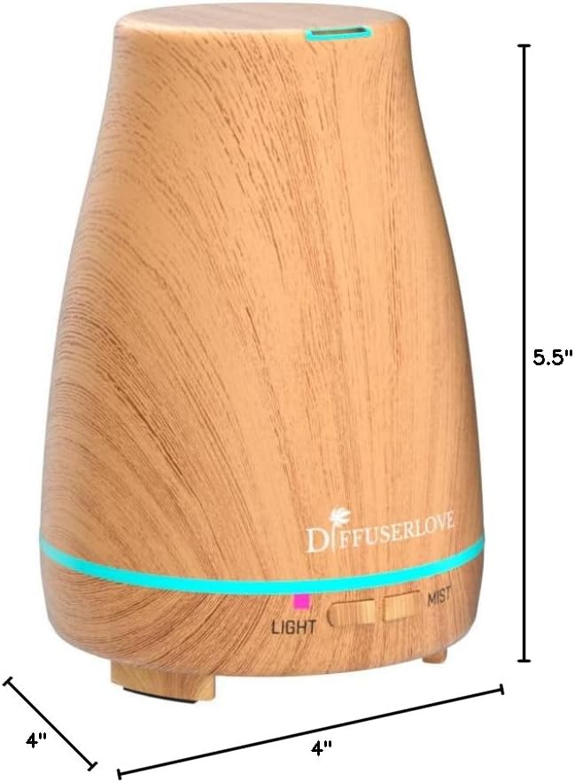 Essential Oil Diffuser 200ML Aroma Diffuser Mist Humidifiers with 7 Color LED Lights, alternate product view 9