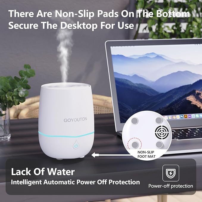 Essential Oil Diffuser, 200ML Diffusers for Home Scent Aromatherapy Diffuser Air Desk Humidifier Oil Diffuser romfor Bedroom